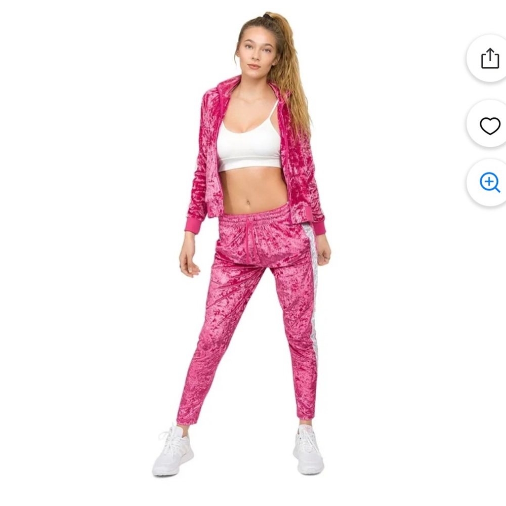 Women's Pink Velour Tracksuit